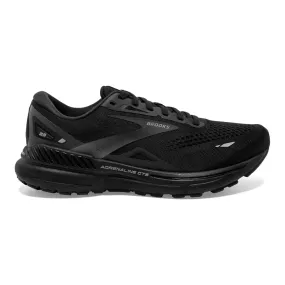 Women's Brooks Adrenaline GTS 23, Black/Black/Ebony, 12 D Wide