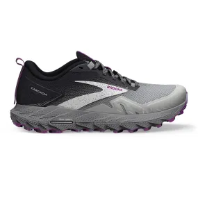 Women's Brooks Cascadia 17, Oyster/Blackened Pearl/Purple, 5.5 B Medium