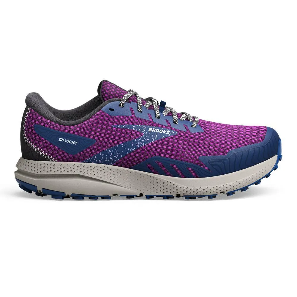 Women's Brooks Divide 4, Purple/Navy/Oyster, 11 B Medium