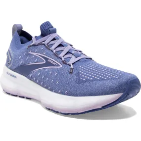 Women's Brooks Glycerin StealthFit 20, Blue/Pastel Lilac/White, 6.5 B Medium